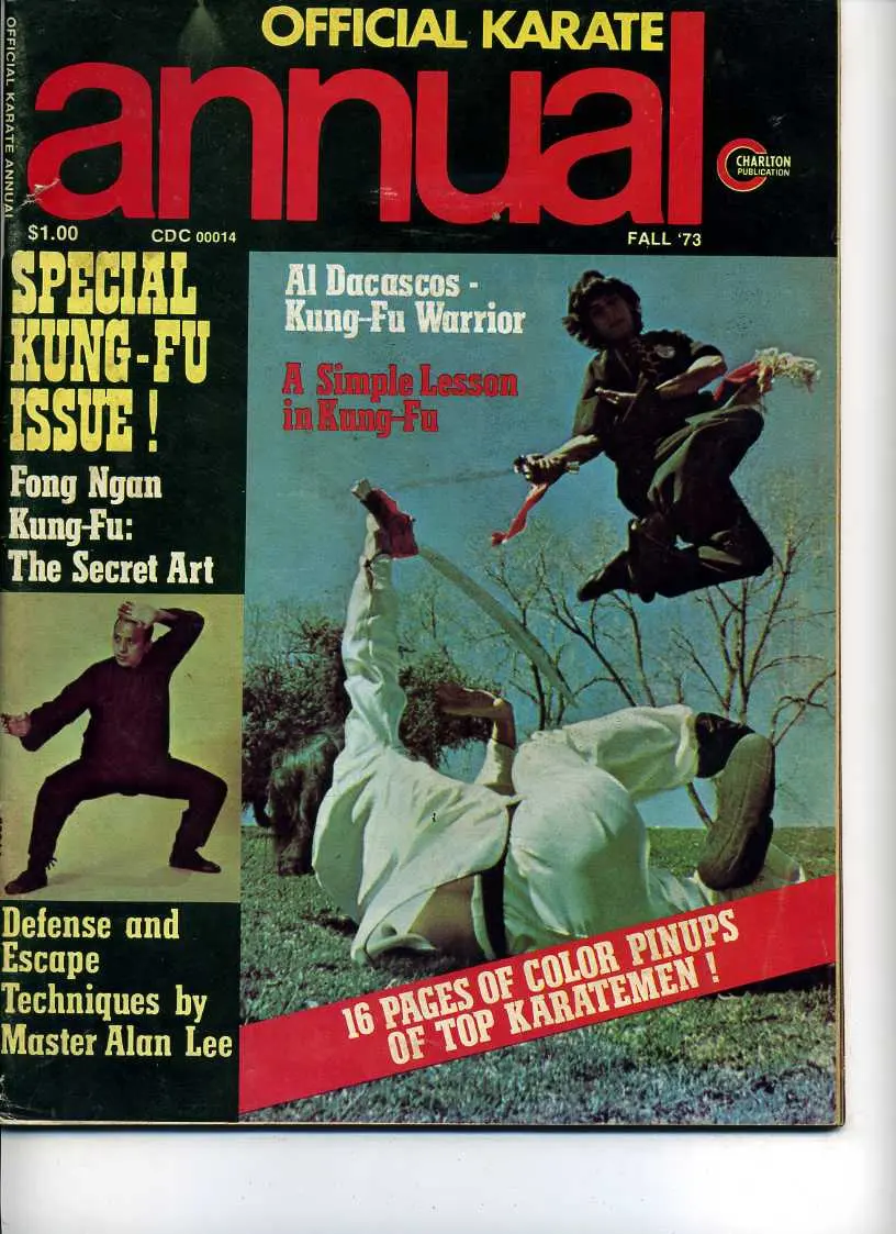 Vintage 1973 official karate annual featuring kung-fu lessons and top karatemen pinups.